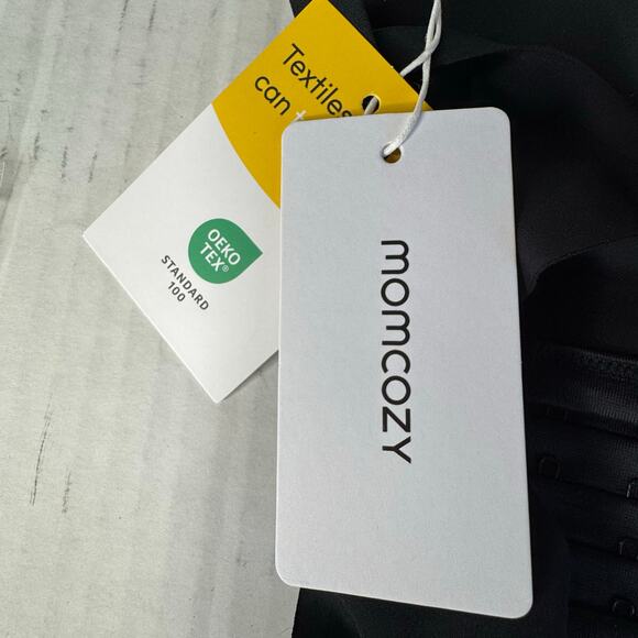 Momcozy Seamless Wireless Nursing Bra Black Removable Pads NWT Size Large - Picture 9 of 10